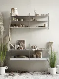 String Furniture Кронштейн настенный для полок String System, панель из оцинкованной стали 30х50 см, серебристый — фото 4