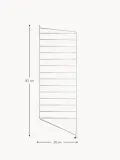 String Furniture Стойка для стеллажа напольная String System из стали с порошковой окраской, ширина 30 см и высота 85 см, белая — фото 2
