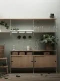 String Furniture Стойка для стеллажа напольная String System из стали с порошковой окраской, ширина 30 см и высота 85 см, белая — фото 4