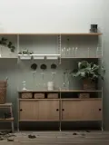 String Furniture Стойка для стеллажа напольная String System из стали с порошковой окраской, ширина 30 см и высота 85 см, белая — фото 8