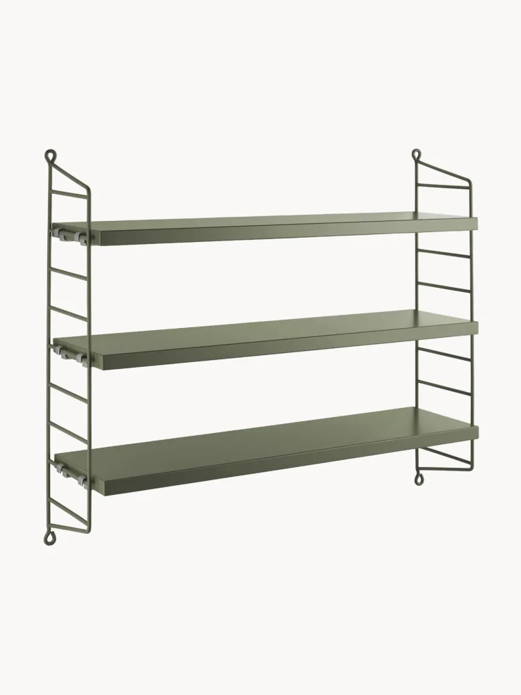 String Furniture Полка String Pocket, Ш 60 × В 50 см, Шалфейный зелёный