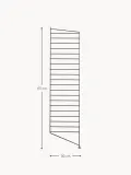 String Furniture Стойка для стеллажа напольная String System из стали с порошковой окраской, ширина 30 см и высота 115 см, чёрная — фото 5