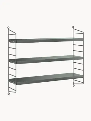 String Furniture Полка String Pocket, Ш 60 × В 50 см, Тёмный серый