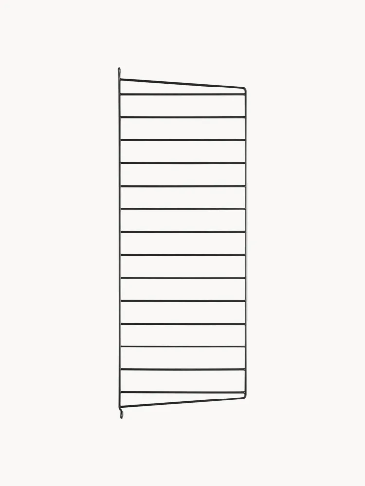 String Furniture Панель настенная String System для стеллажа, сталь с порошковой окраской, 30 x 75 см, чёрная