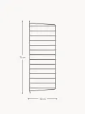 String Furniture Панель настенная String System для стеллажа, сталь с порошковой окраской, 30 x 75 см, чёрная — фото 2