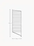 String Furniture Стойка для стеллажа напольная String System из стали с порошковой окраской, ширина 30 см и высота 85 см, чёрная — фото 6