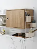 String Furniture Панель настенная String System для стеллажа, сталь с порошковой окраской, 30 x 75 см, белая — фото 5