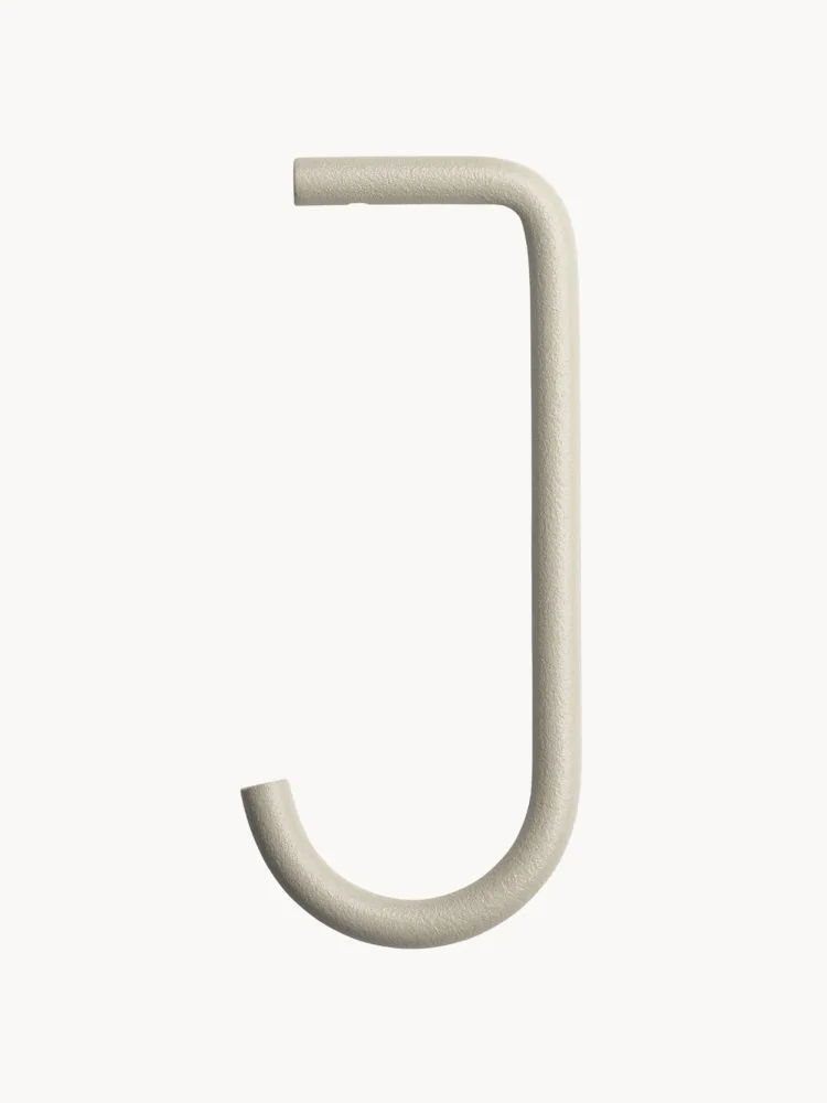 String Furniture Вешалка настенная String System, набор из 5 крючков, Ш 4 × В 8 см, Светлый бежевый