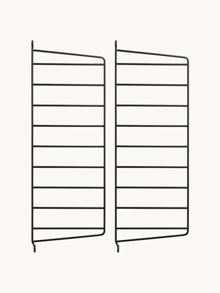 String Furniture Панель настенная String System для стеллажа, сталь с порошковой окраской, 20 x 50 см, чёрная