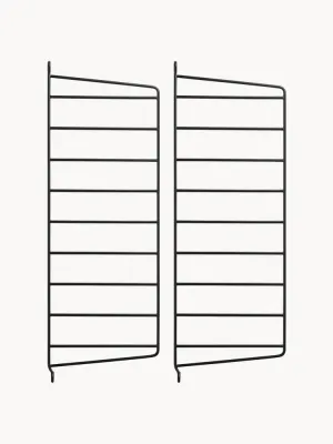 String Furniture Панель настенная String System для стеллажа, сталь с порошковой окраской, 20 x 50 см, чёрная