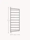 String Furniture Панель настенная String System для стеллажа, сталь с порошковой окраской, 20 x 50 см, чёрная — фото 2
