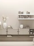 String Furniture Панель настенная String System для стеллажа, сталь с порошковой окраской, 30 x 75 см, светло-бежевая — фото 7