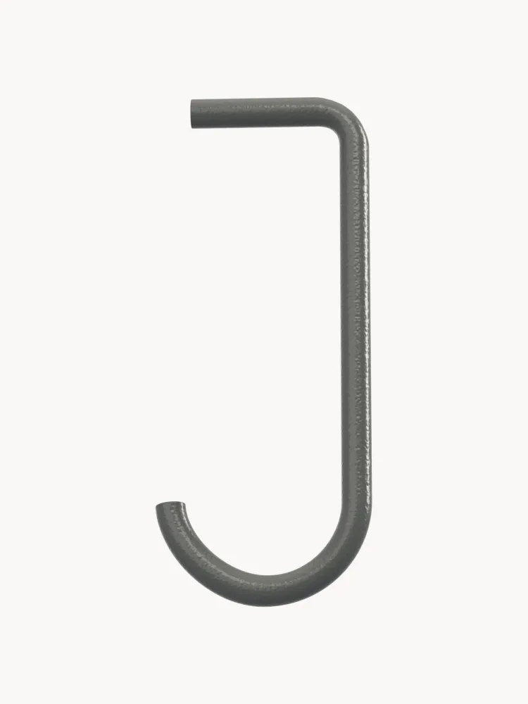 String Furniture Вешалка настенная String System, набор из 5 крючков, Ш 4 × В 8 см, Тёмный серый