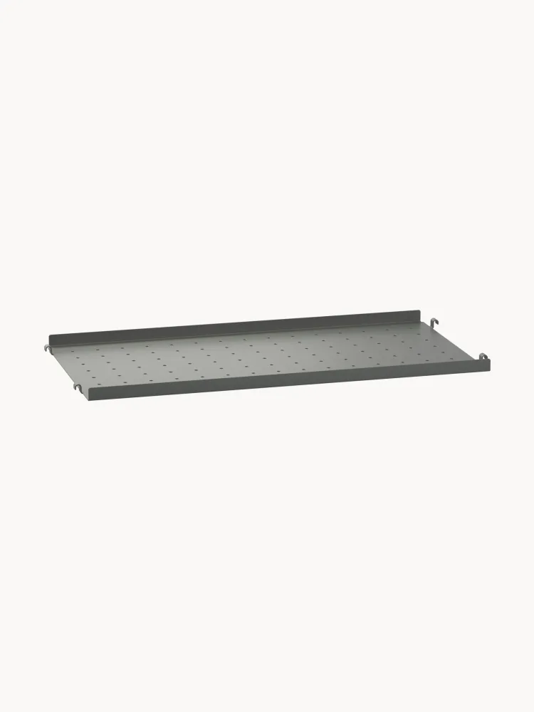 String Furniture Полка настенная стальная для стеллажа String System с порошковой окраской, 58 x 20 см, тёмно-серая