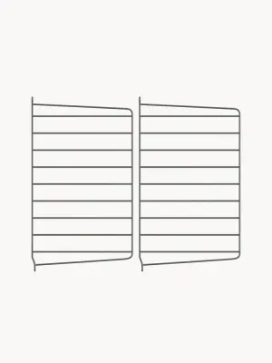 String Furniture Панель настенная String System для стеллажа, сталь с порошковой окраской, 30 x 50 см, тёмно-серая