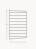 String Furniture Панель настенная String System для стеллажа, сталь с порошковой окраской, 30 x 50 см, тёмно-серая — фото 2