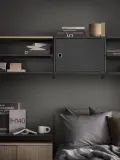 String Furniture Панель настенная String System для стеллажа, сталь с порошковой окраской, 30 x 50 см, тёмно-серая — фото 6