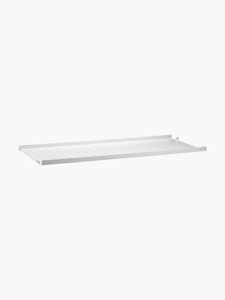 String Furniture Полка настенная стальная для стеллажа String System с порошковой окраской, 78 x 30 см, белая