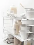 String Furniture Полка настенная стальная для стеллажа String System с порошковой окраской, 78 x 30 см, белая — фото 4