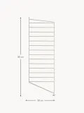 String Furniture Стойка напольная для стеллажа String System металлическая решётчатая, 30х85 см, светло-бежевая — фото 2