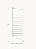 String Furniture Стойка напольная для стеллажа String System металлическая решётчатая, 30х85 см, светло-бежевая — фото 6