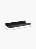 String Furniture Полка настенная для стеллажа String System из стали с порошковой окраской, 78 x 30 см, чёрная — фото 2