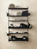 String Furniture Полка настенная для стеллажа String System из стали с порошковой окраской, 78 x 30 см, чёрная — фото 4