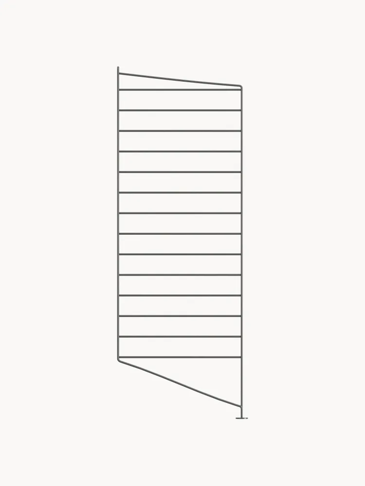 String Furniture Стойка напольная для стеллажа String System металлическая решётчатая, 30х85 см, тёмно-серая