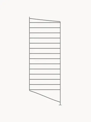 String Furniture Стойка напольная для стеллажа String System металлическая решётчатая, 30х85 см, тёмно-серая