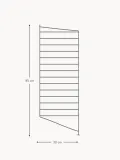 String Furniture Стойка напольная для стеллажа String System металлическая решётчатая, 30х85 см, тёмно-серая — фото 2