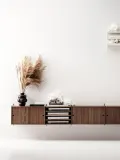 String Furniture Кронштейн настенный String System для полок, панель из стали с порошковой окраской, 30х50 см, коричневый — фото 4