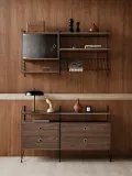 String Furniture Кронштейн настенный String System для полок, панель из стали с порошковой окраской, 30х50 см, коричневый — фото 5