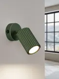 Настенный светильник Gleam, Ш 10 × В 19 см, Оливковый зелёный — фото 5