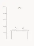 Потолочный светильник Gleam квадратный с рифлёными плафонами, 25 х 25 см, Ш 25 × В 17 см, Приглушённый белый — фото 2