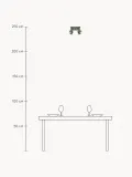Потолочный светильник Gleam квадратный с рифлёными плафонами, 25 х 25 см, Ш 25 × В 17 см, Оливковый зелёный — фото 2