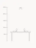 Потолочный светильник Gleam квадратный с рифлёными плафонами, 25 х 25 см, Ш 25 × В 17 см, Белый — фото 2