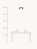 Потолочный светильник Gleam с рифлёными плафонами, ширина 32 см, Ш 32 × В 18 см, Чёрный — фото 2