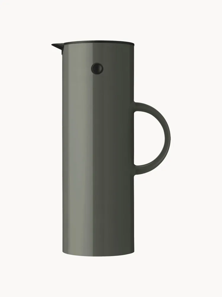 Термокувшин Stelton EM77, 1 л, тёмно-зелёный глянцевый