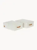 Store It Набор коробок для хранения Premium, 2 предмета, Ш 50 × Д 33 см, Приглушённый белый — фото 1