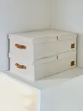 Store It Набор коробок для хранения Premium, 2 предмета, Ш 50 × Д 33 см, Приглушённый белый — фото 5