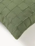 Westwing Collection Наволочка декоративная Yann, Ш 50 × Д 50 см, Тёмный зелёный — фото 3