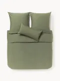 Westwing Collection Пододеяльник Thany, Ш 135 × Д 200 см, Оливковый зелёный — фото 2