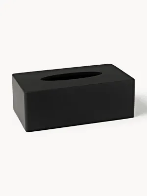 Westwing Collection Коробка для бумажных салфеток Loa, Ш 25 × В 9 см, Чёрный