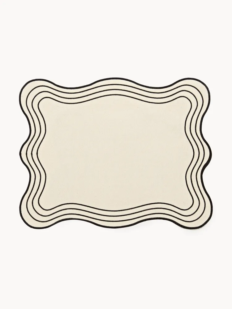 Westwing Collection Комплект подкладок из хлопка Joss, 2 шт, Ш 50 × Д 40 см, Светлый бежевый