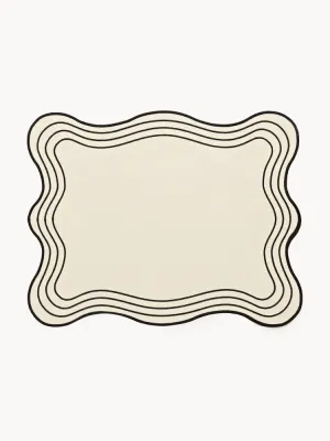 Westwing Collection Комплект подкладок из хлопка Joss, 2 шт, Ш 50 × Д 40 см, Светлый бежевый