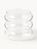 Westwing Collection Набор стаканов Bubbly из боросиликатного стекла, 4 шт., 320 мл, прозрачные, Ø 8 × В 8 см, 250 мл, Прозрачный — фото 1