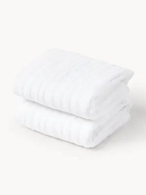 Westwing Collection Полотенце Petra, полотенце для лица, Ш 30 × Д 30 см, 2 шт., Белый