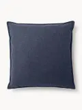Westwing Collection Подушка декоративная Lennon, 70х70 см, Ш 70 × Д 70 см, Тёмный синий — фото 1