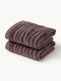 Westwing Collection Полотенце Petra, полотенце для лица, Ш 30 × Д 30 см, 2 шт., Тёмный фиолетовый — фото 1