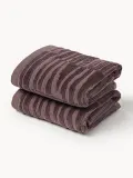 Westwing Collection Полотенце Petra, полотенце для лица, Ш 30 × Д 30 см, 2 шт., Тёмный фиолетовый — фото 5